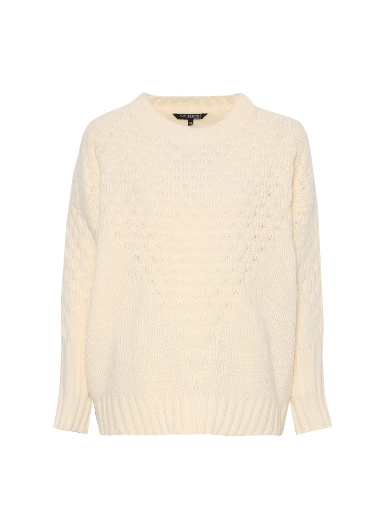 Ciepły sweter z okrągłym dekoltem Ciepły sweter z okrągłym dekoltem