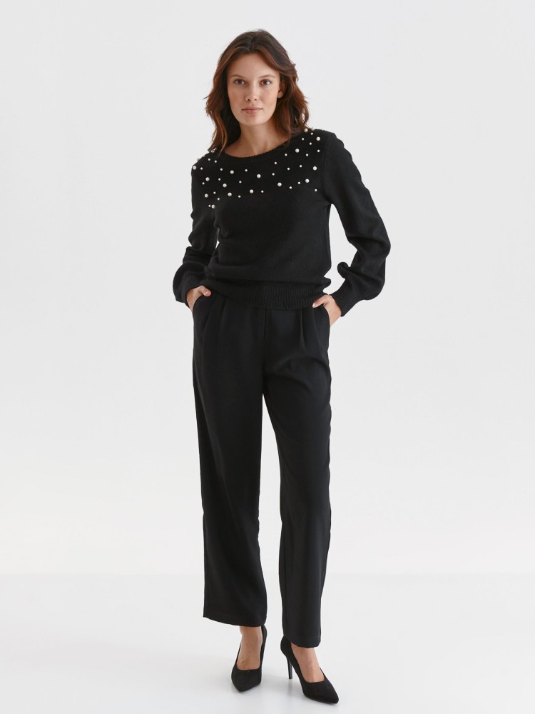 Sweter damski z koralikową aplikacją Sweter damski z koralikową aplikacją