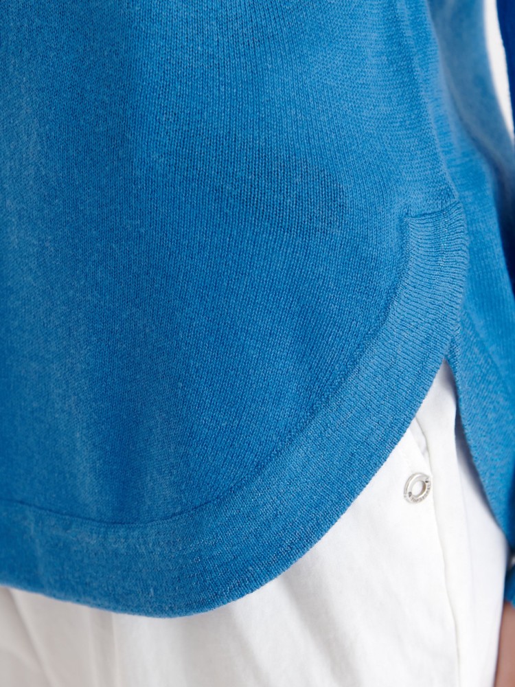 Gładki sweter damski z wełną