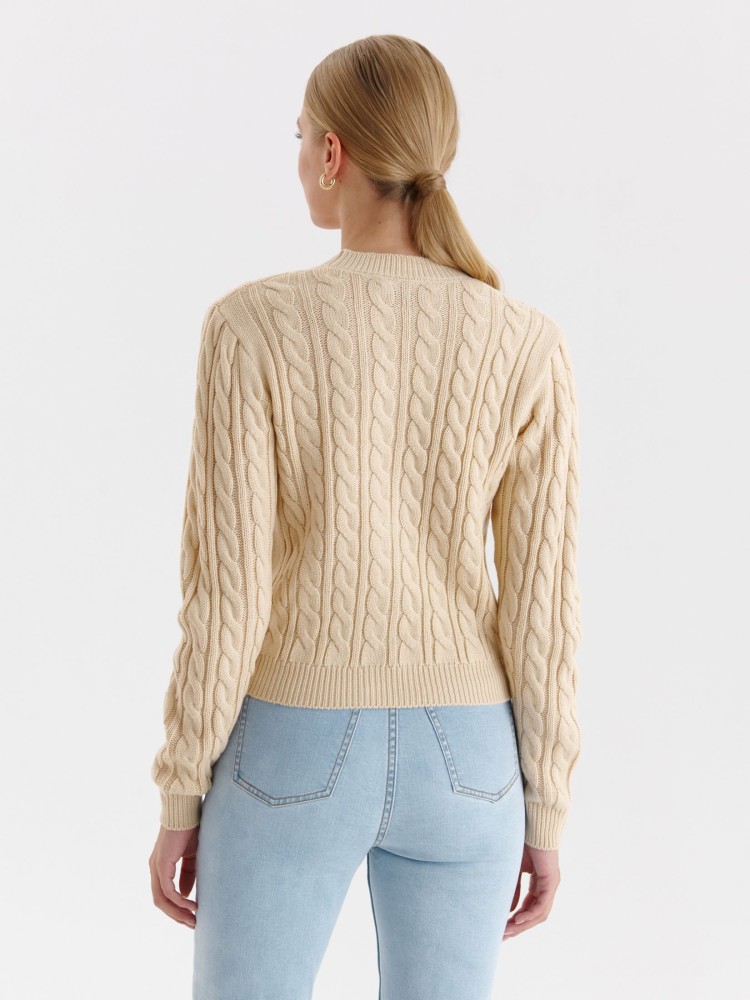 Krótki kardigan z ozdobnymi guzikami