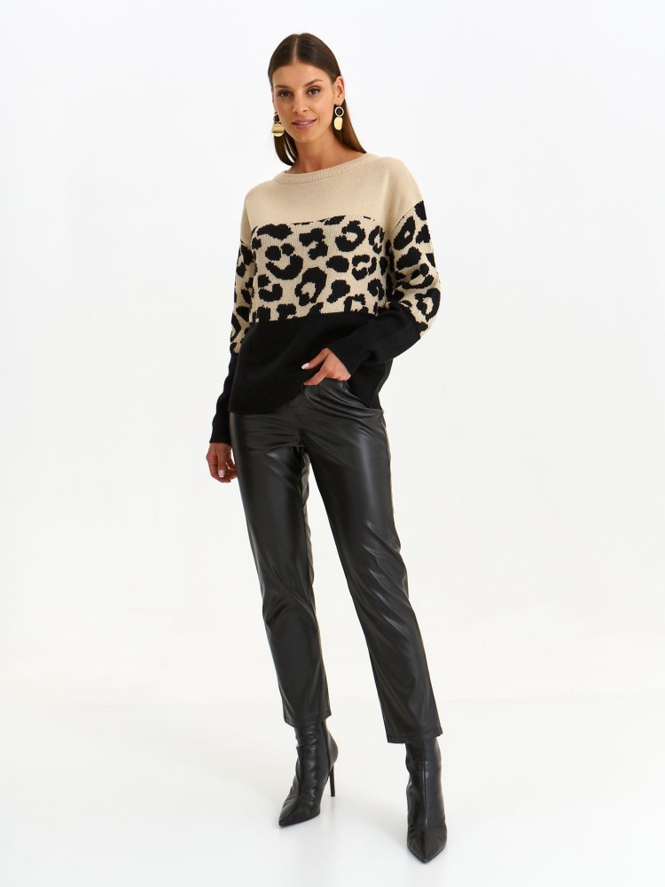 Fantazyjny sweter z motywem zwierzęcym