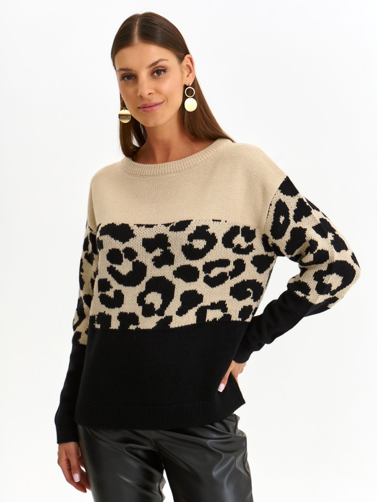 Fantazyjny sweter z motywem zwierzęcym