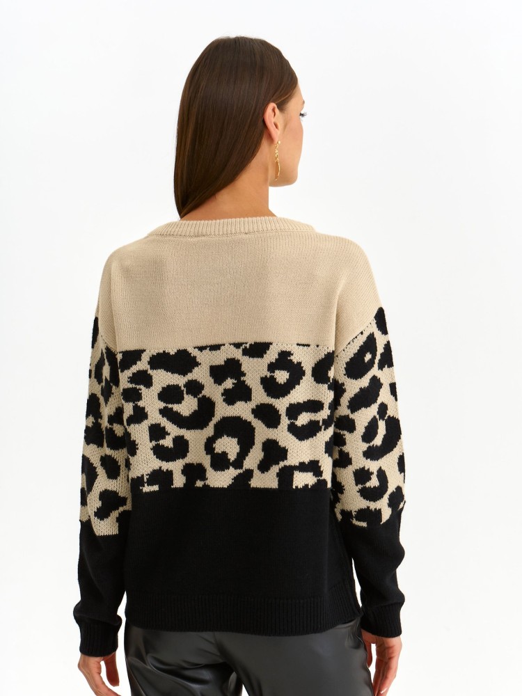 Fantazyjny sweter z motywem zwierzęcym