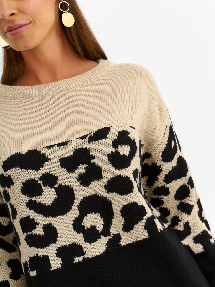 Fantazyjny sweter z motywem zwierzęcym