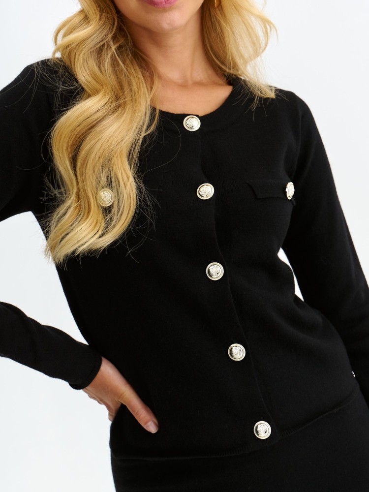 Kardigan o formie żakietu