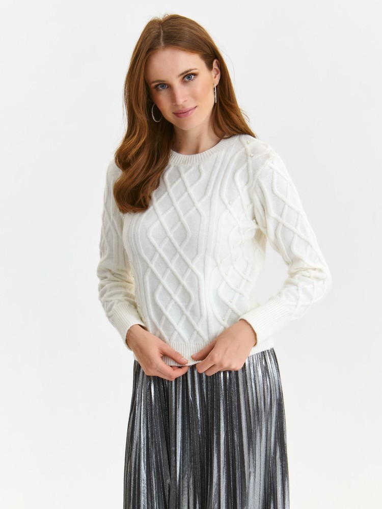 Sweter z dekoracyjnymi perełkami Sweter z dekoracyjnymi perełkami