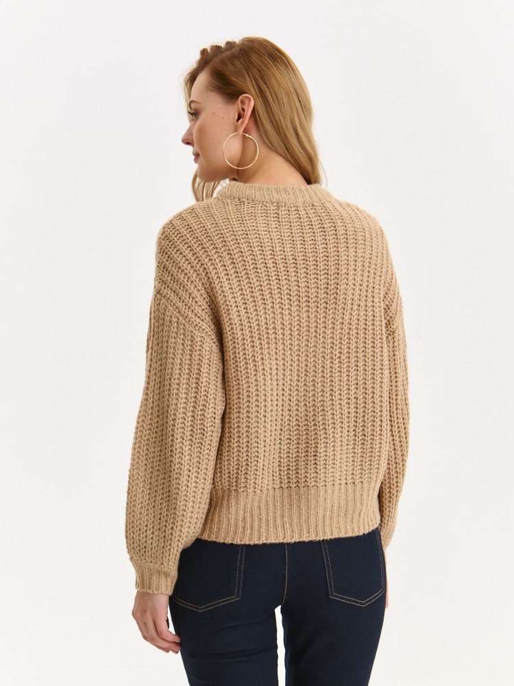 Gruby sweter z fantazyjnym splotem Gruby sweter z fantazyjnym splotem