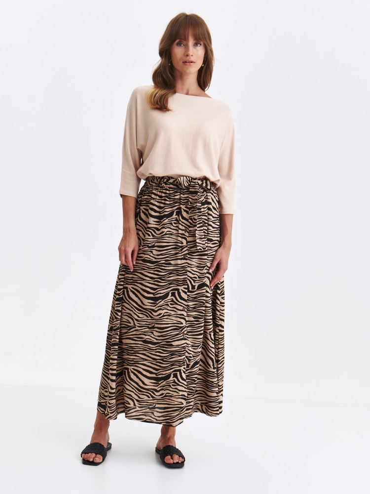 Luźny beżowy sweter z rękawem kimono