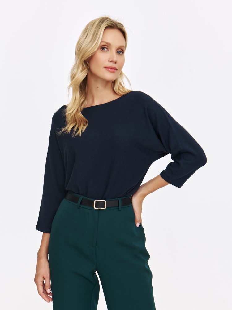 Czarny sweter z rękawem kimono Czarny sweter z rękawem kimono