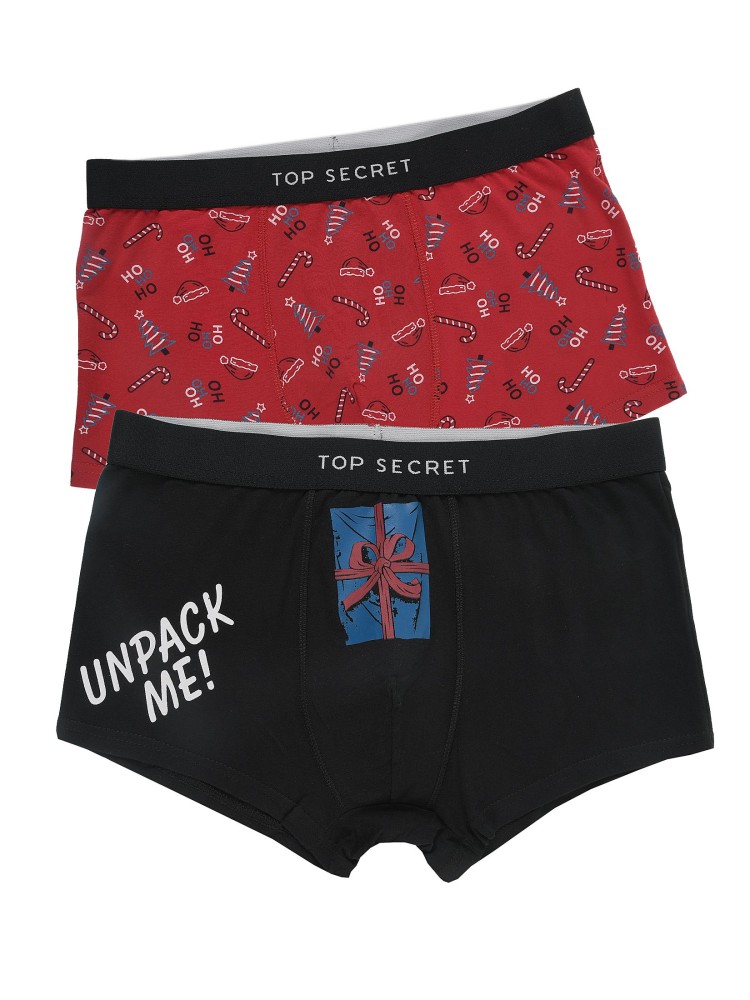 Komplet 2 bokserek z motywem świątecznym