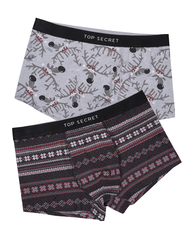 Komplet 2 bokserek z motywem świątecznym