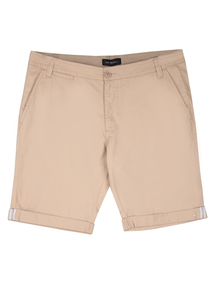 Szorty męskie klasyczne z gładkiej tkaniny