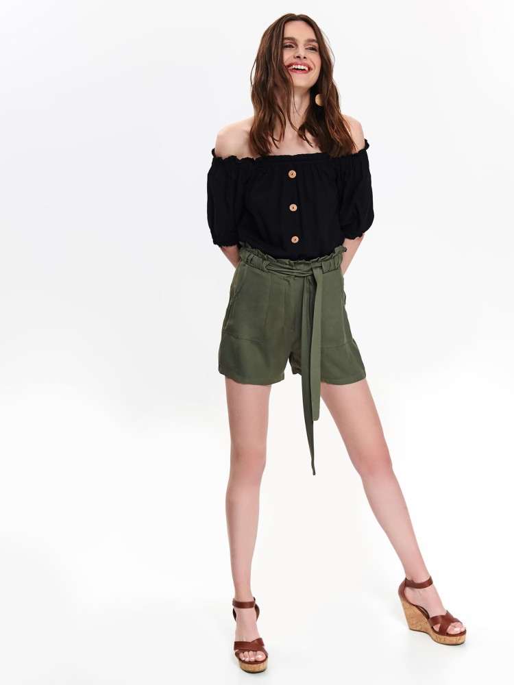 Luźne szorty z wiązaniem