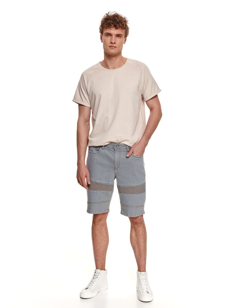 Męskie szorty jeansowe z fakturą Męskie szorty jeansowe z fakturą