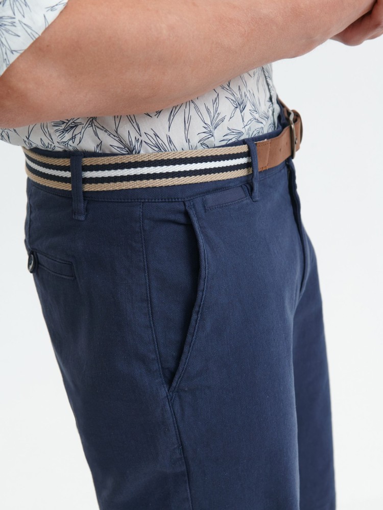 Szorty męskie z paskiem