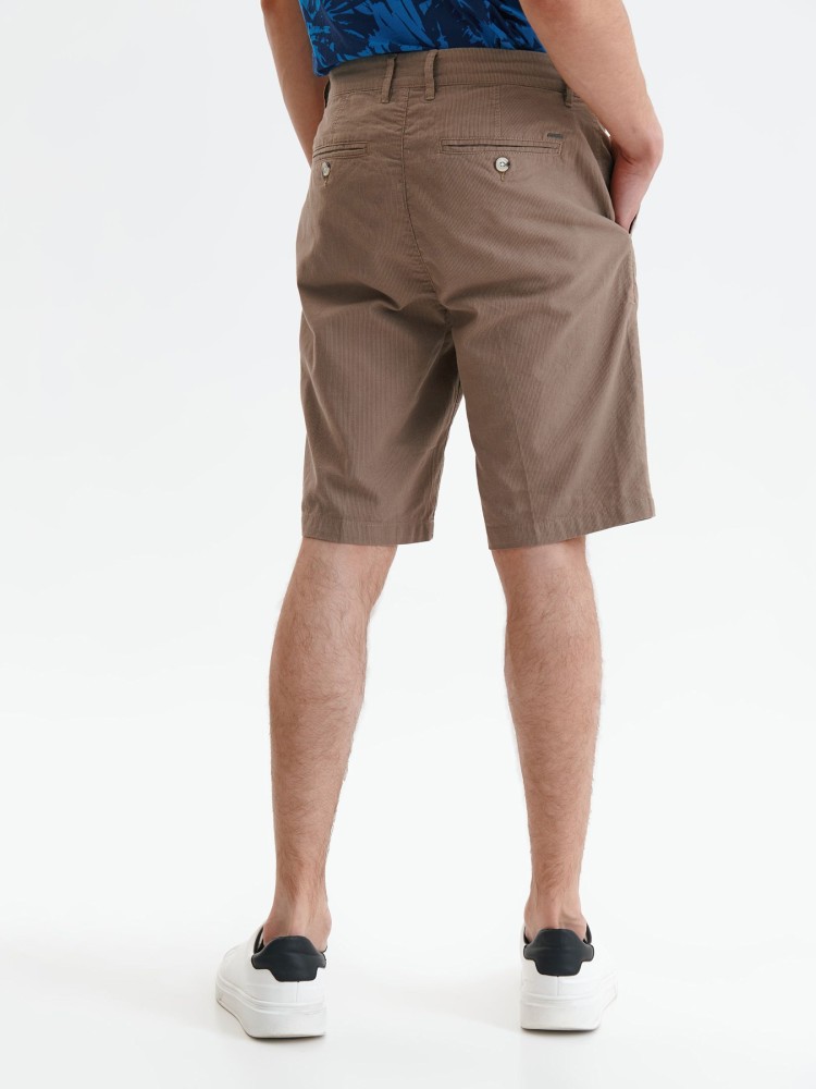 Szorty z prążkowanej tkaniny