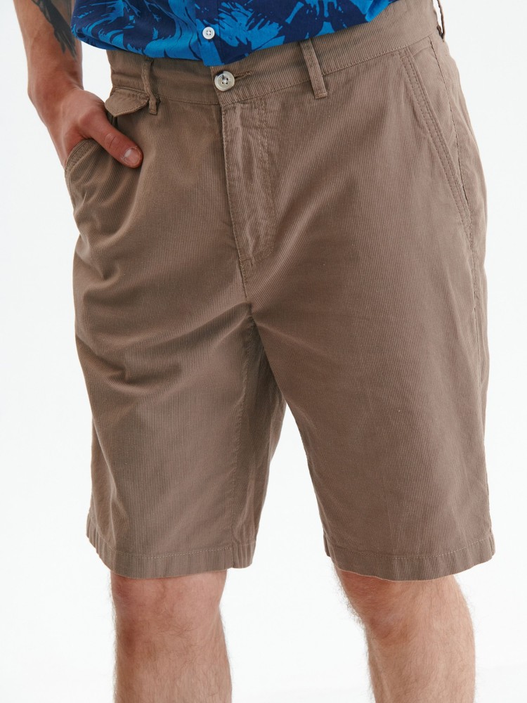 Szorty z prążkowanej tkaniny