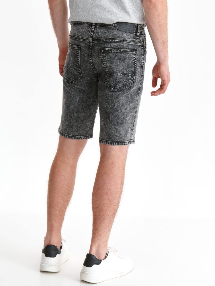Denimowe szorty męskie z efektem sprania