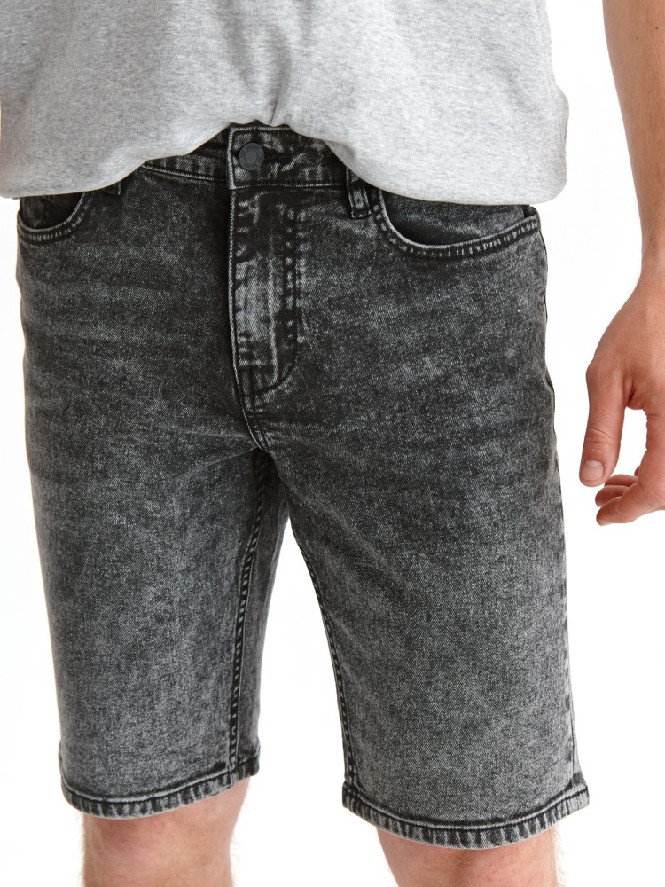Denimowe szorty męskie z efektem sprania