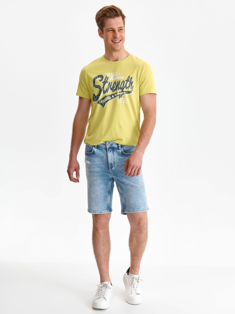 Jeansowe szorty męskie z przetarciami