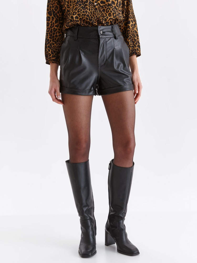 Szorty damskie z ekoskóry