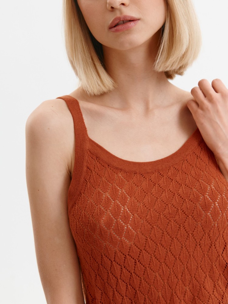 Ażurowa bluzka na ramiączkach 