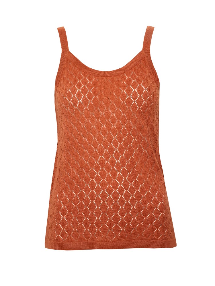 Ażurowa bluzka na ramiączkach 