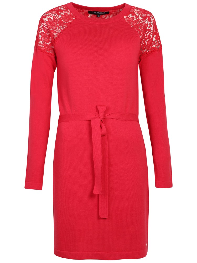 Tunika swetrowa z koronką