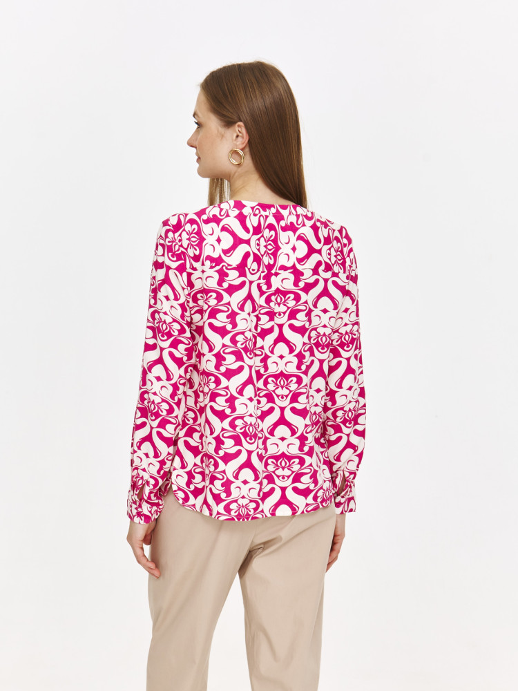 Stylowa bluzka w różowy print