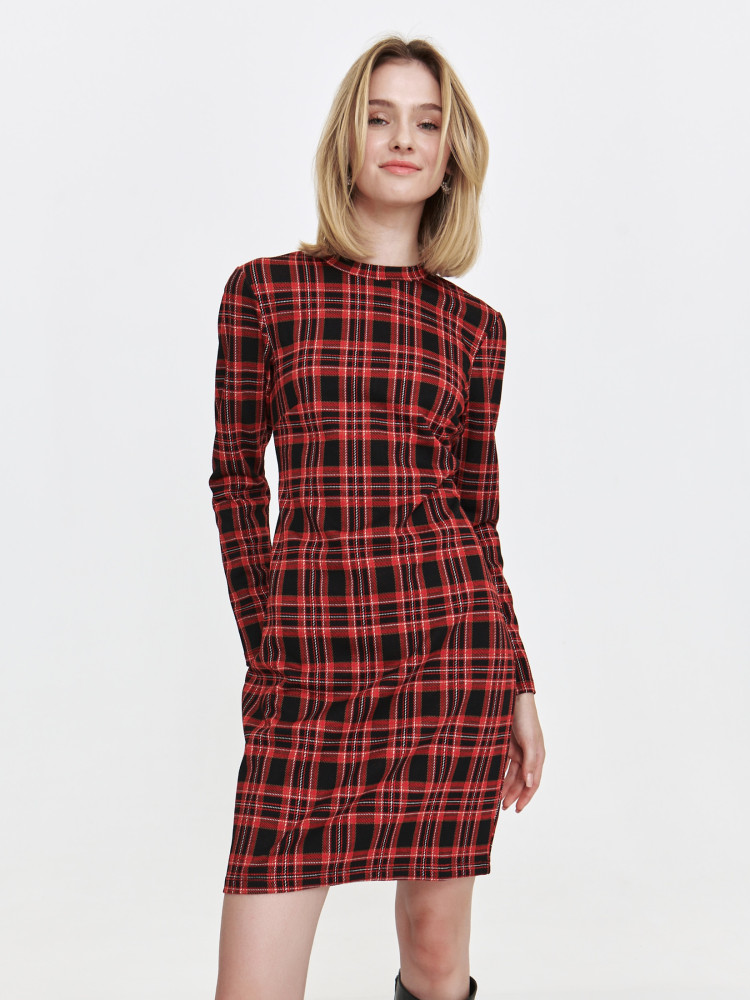 Krótka sukienka w kratkę