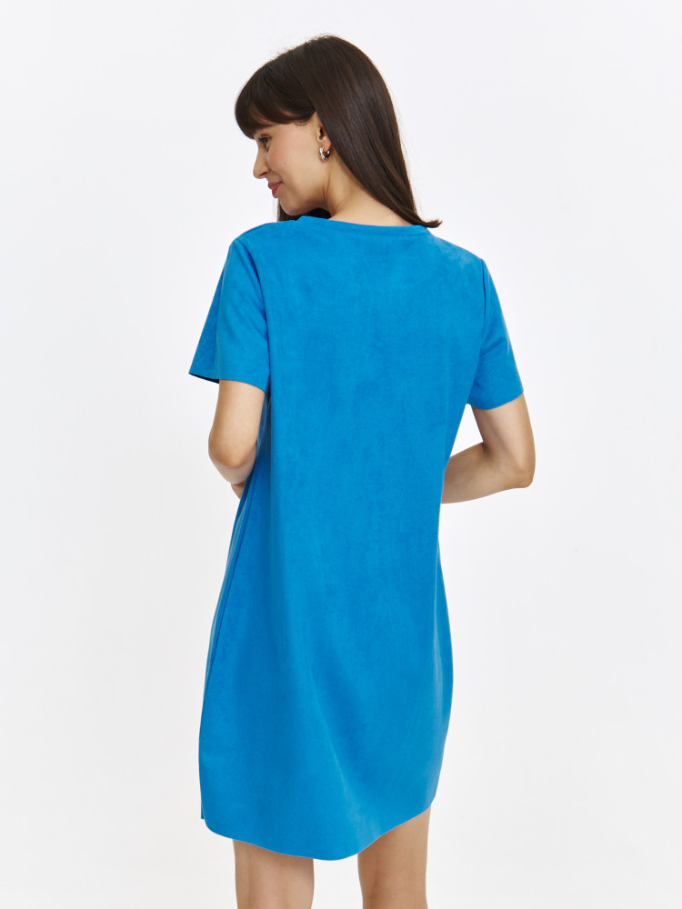 Prosta sukienka oversize niebieska