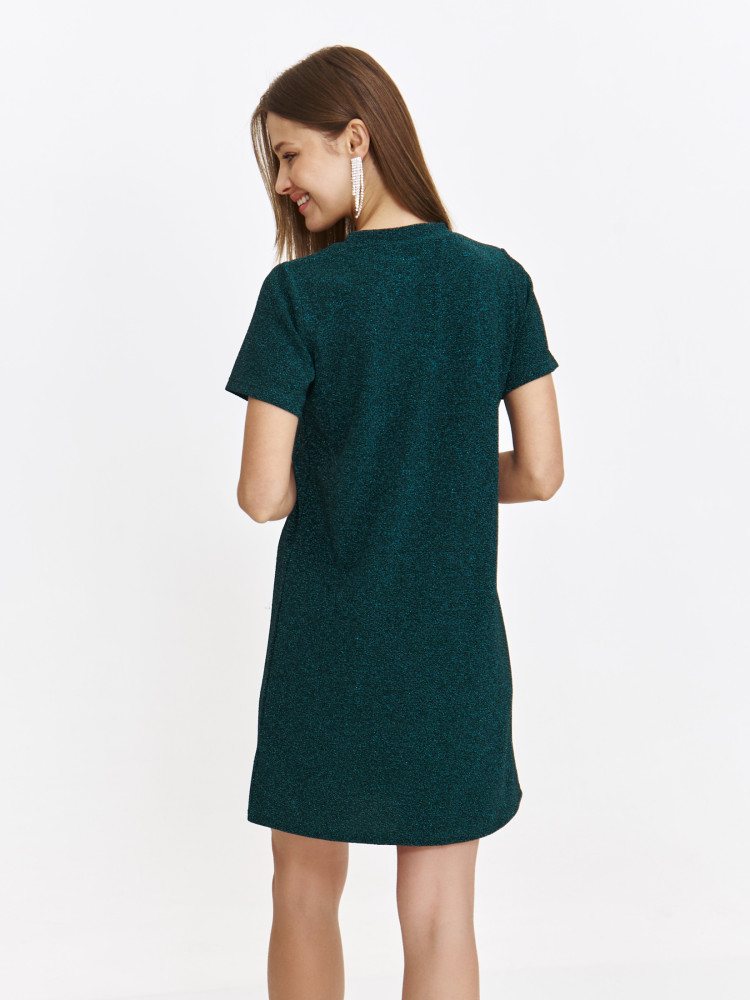 Sukienka z błyszczącej tkaniny 