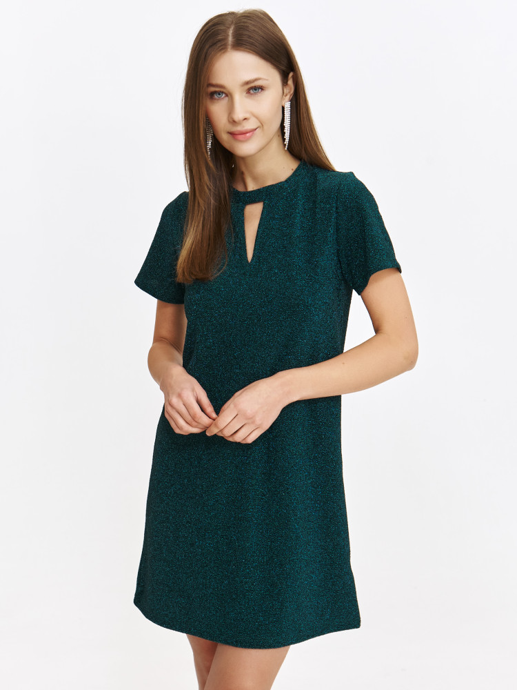 Sukienka z błyszczącej tkaniny 