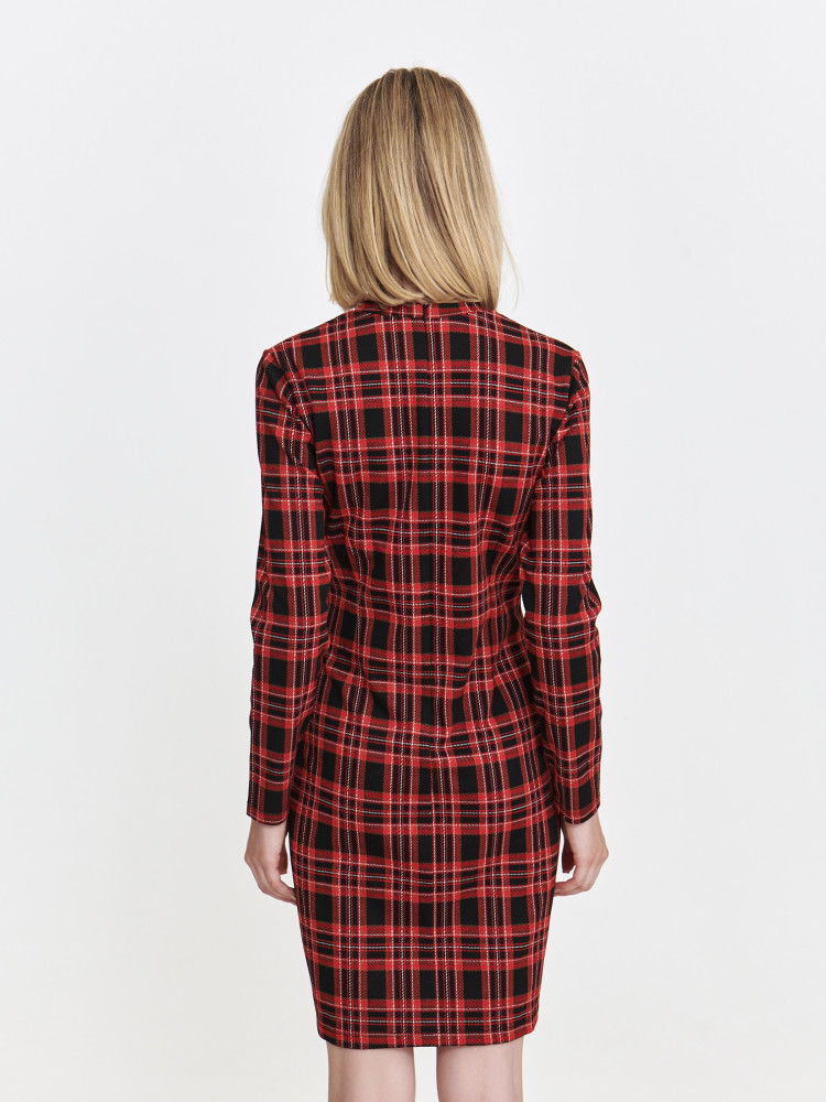 Krótka sukienka w kratkę