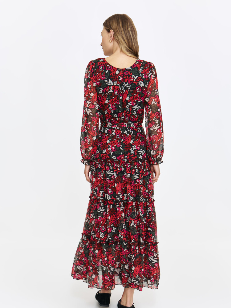 Długa sukienka w wyrazisty wzór Długa sukienka w wyrazisty wzór