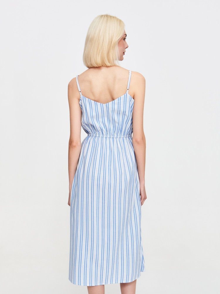 Rozkloszowana sukienka w paski 