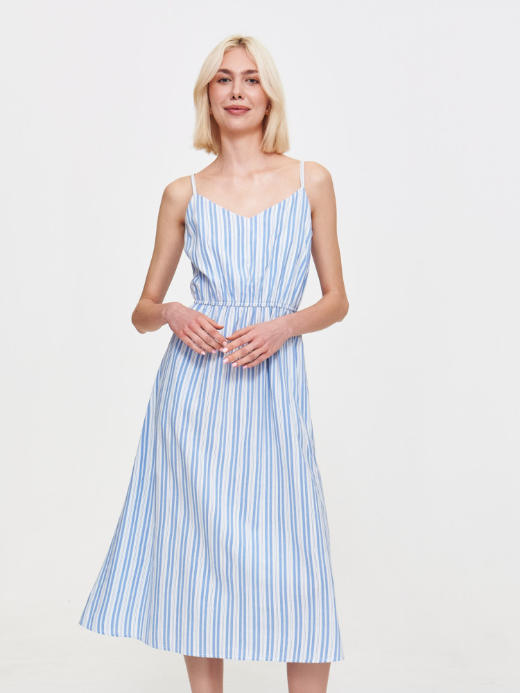 Rozkloszowana sukienka w paski 