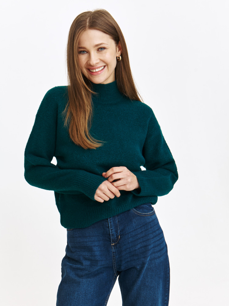 Ciepły golf w morskim kolorze Ciepły golf w morskim kolorze