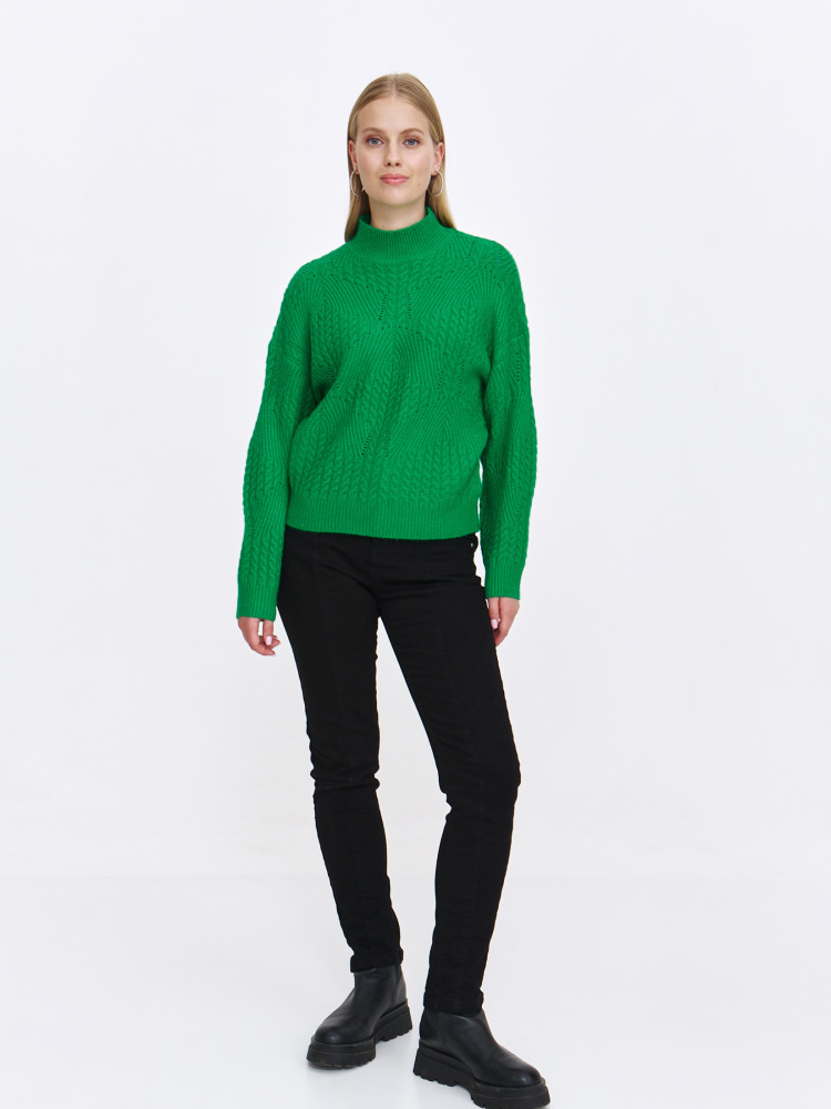 Zielony sweter z golfem Zielony sweter z golfem