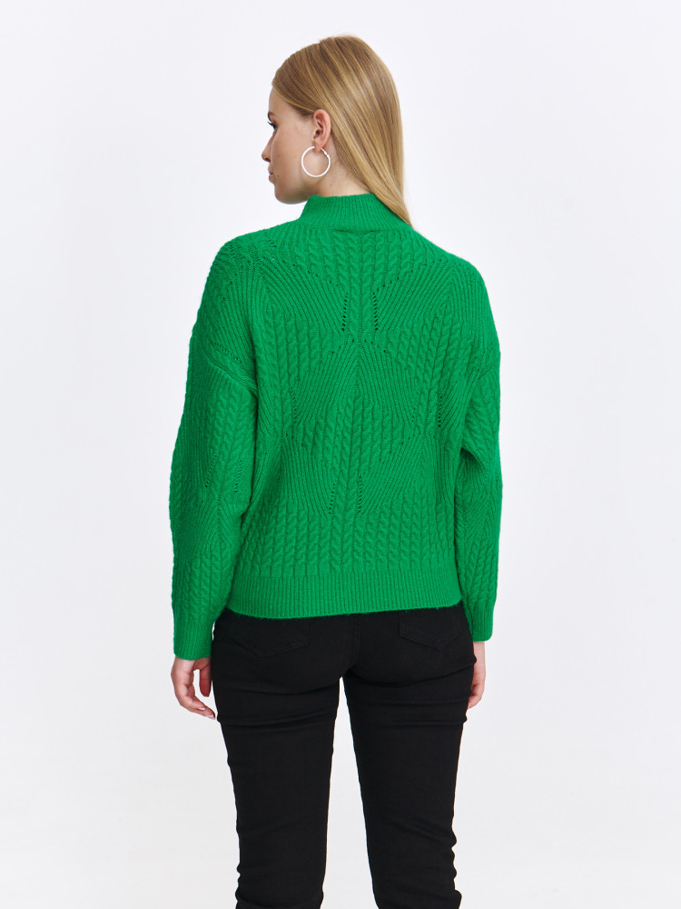 Zielony sweter z golfem Zielony sweter z golfem