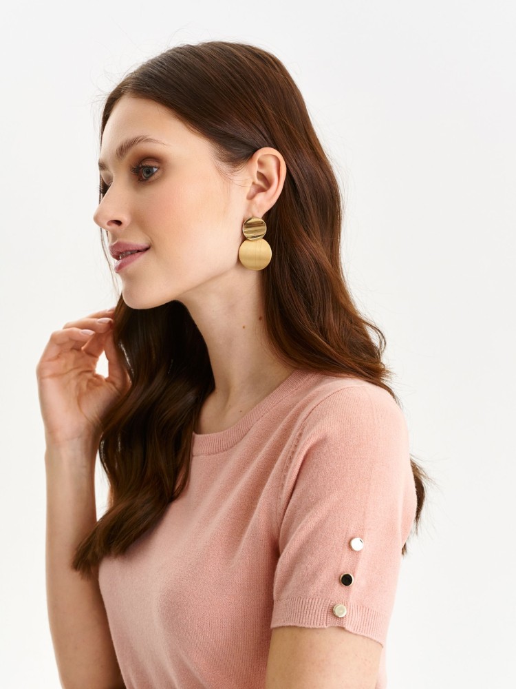 Dopasowany sweter damski z krótkim rękawem