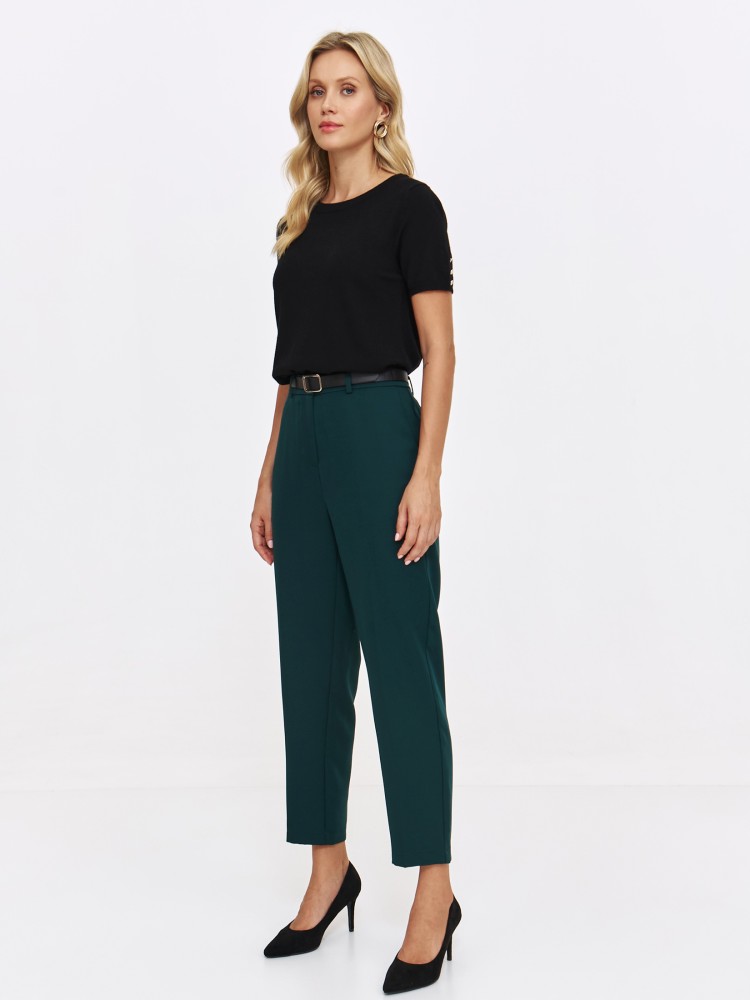 Cienki sweterek z krótkim rękawem w kolorze czarnym Cienki sweterek z krótkim rękawem w kolorze czarnym