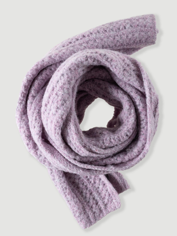 Ciepły ażurowy szalik z wełną 