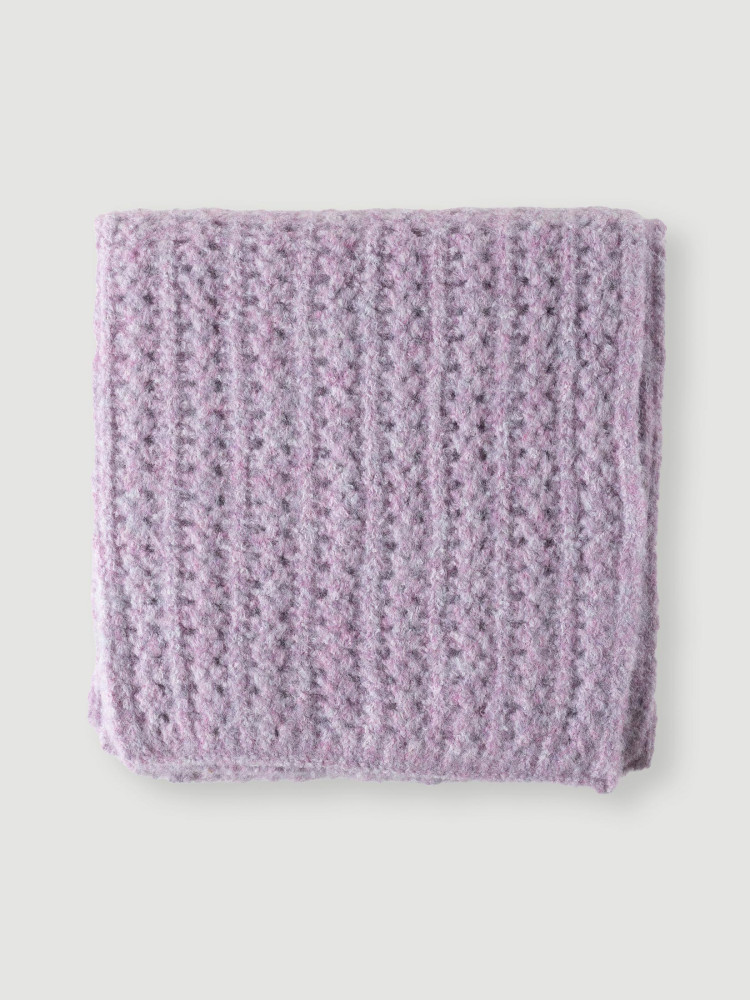 Ciepły ażurowy szalik z wełną 