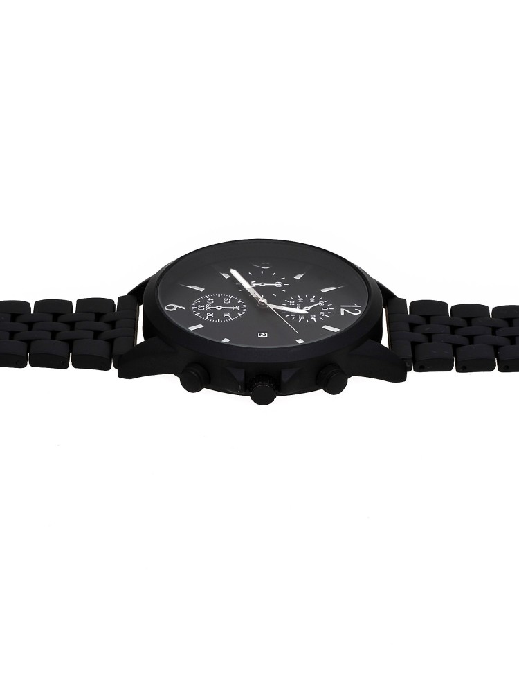 Zegarek z metalową matową bransoletą