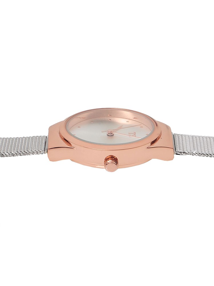 Elegancki zegarek z kopertą w kolorze różowego złota