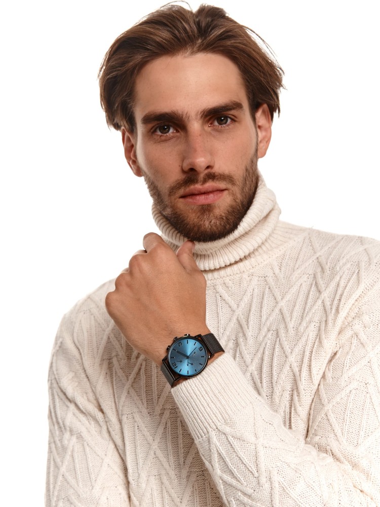 Zegarek z bransoletką z metalowej siatki