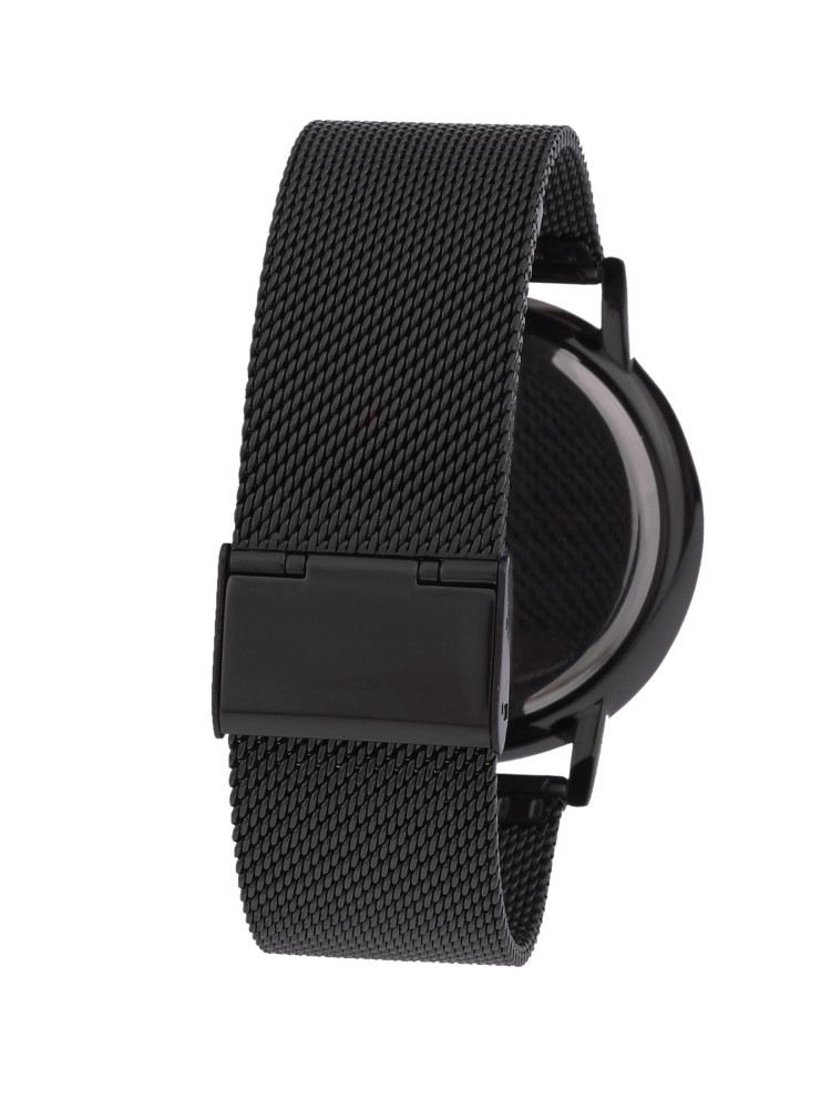 Zegarek z bransoletką z metalowej siatki