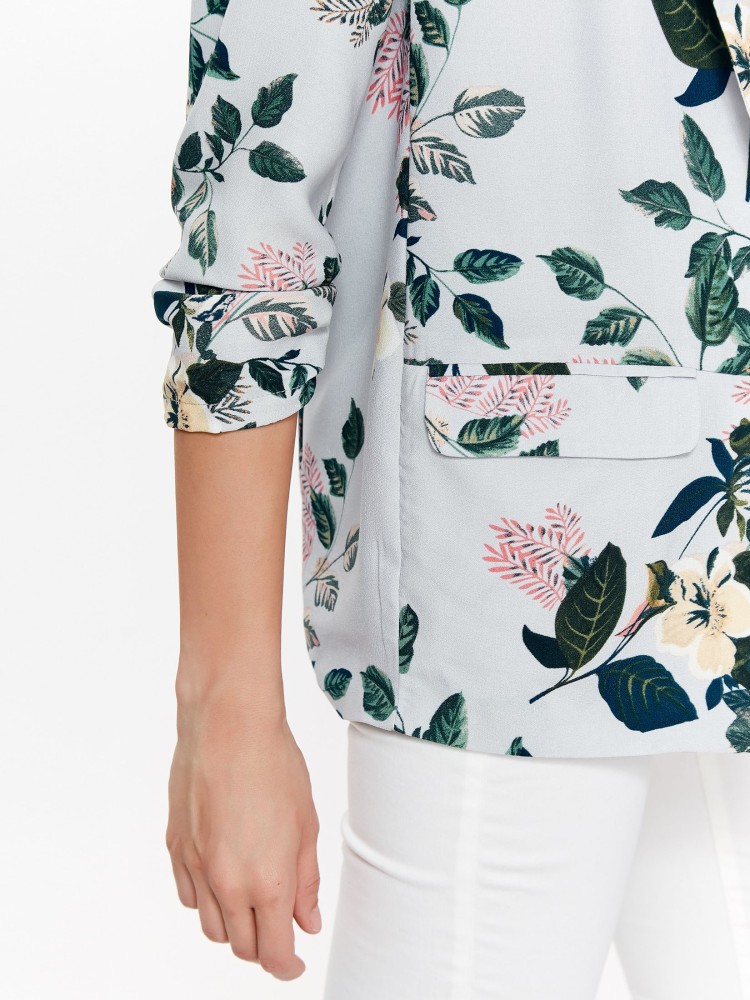 Długa marynarka w kwiaty 