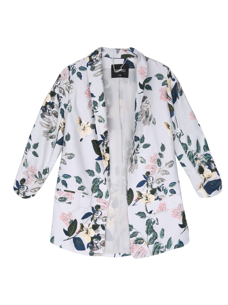 Długa marynarka w kwiaty 